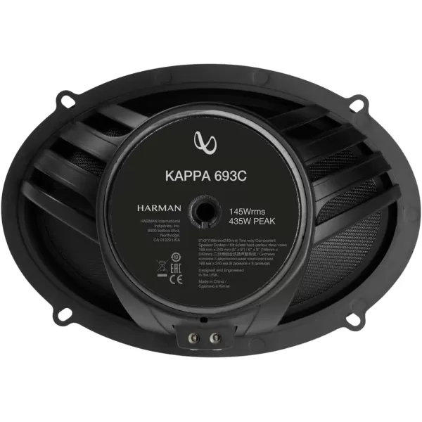 Infinity 6” x 9” Two-Way car Audio Component System w/Gap switchable Crossover/No Grill