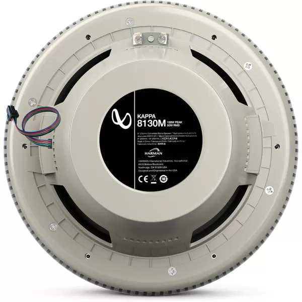 Infinity KAPPA8130MAM - Kappa Marine KAPPA8130M White 8" Premium 3-Way RGB LED Convertible Speakers