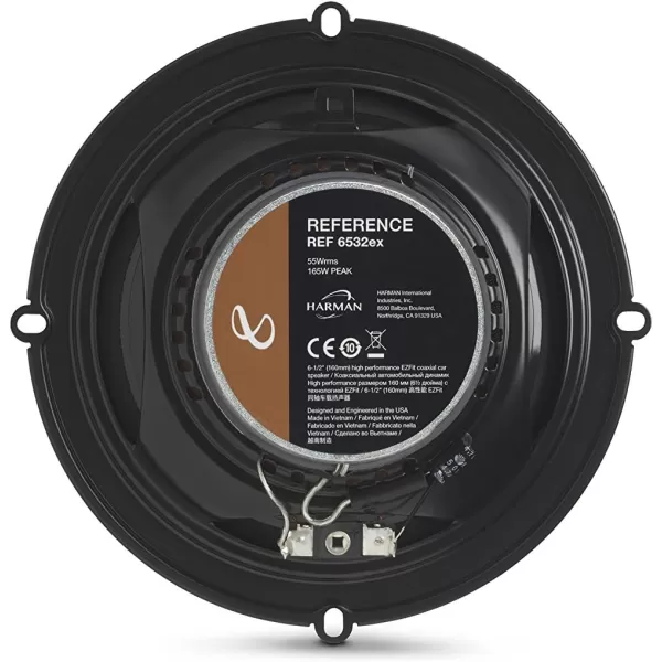 Infinity REF-6532EX Reference 6.5 Inch Two-Way Coaxial Shallow Mount Car Audio Speakers