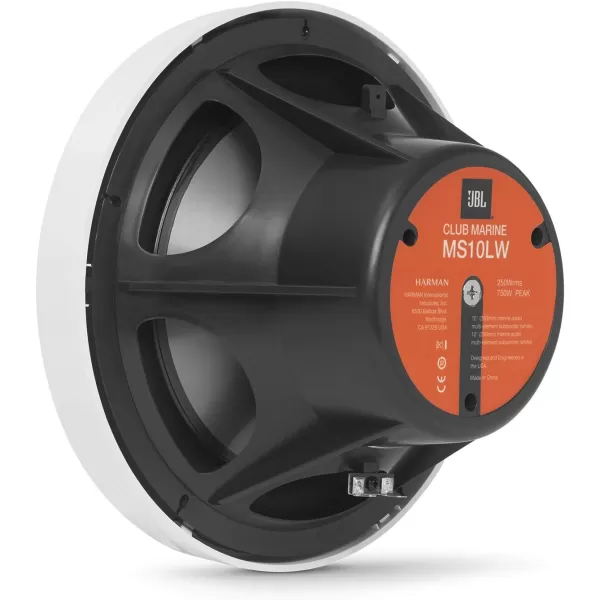 JBL - Marine Series 10”  audio multi-element subwoofer with RGB lighting 250W – White