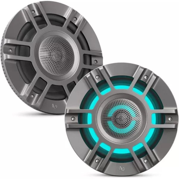 Infinity KAPPA8135MAM - Kappa Marine KAPPA8135M Titanium 8" Premium 3-Way RGB LED Convertible Speakers