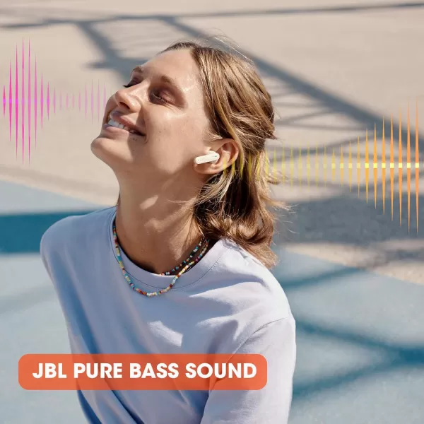 imageJBL Tune 230NC TWS  True Wireless InEar Headphones Active Noise Cancelling with Smart Ambient JBL Pure Bass Sound 4 mics for perfect voice calls IPX4 40Hrs of battery life WhiteBlack