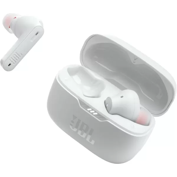 imageJBL Tune 230NC TWS  True Wireless InEar Headphones Active Noise Cancelling with Smart Ambient JBL Pure Bass Sound 4 mics for perfect voice calls IPX4 40Hrs of battery life WhiteWhite