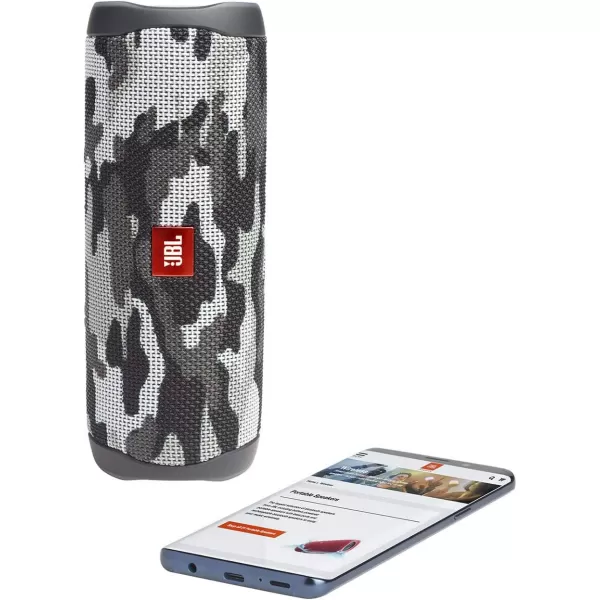 imageJBL FLIP 5 Waterproof Portable Bluetooth Speaker Blue 36 x 36 x 85Black Camouflage