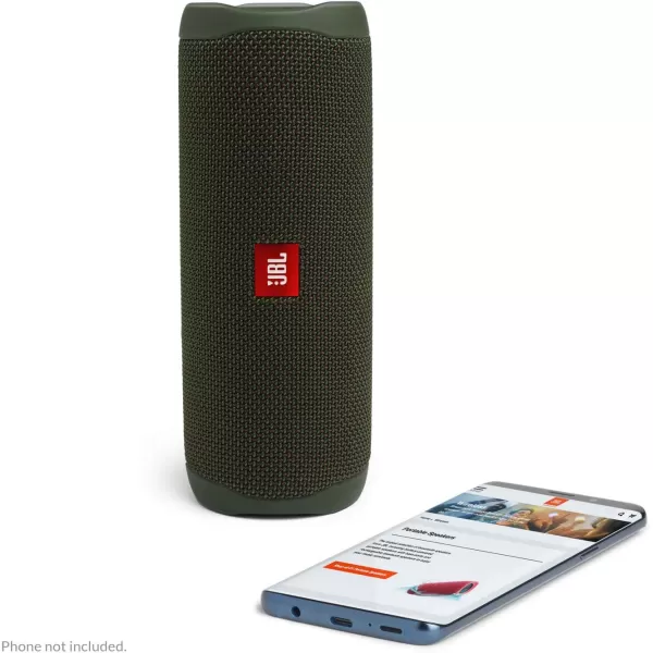 imageJBL FLIP 5 Waterproof Portable Bluetooth Speaker Blue 36 x 36 x 85Green