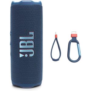 imageJBL Flip 7  Portable Waterproof and DropProof Speaker Bold Pro Sound with AI Sound Boost 16Hrs of Playtime and PushLock System with Interchangeable Accessories BlackBlue