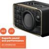 imageJBL Authentics 200  Retro Style Smart Home Speaker with Built in WiFi Bluetooth and Voice Assistants Alexa and Google Assistant MultiRoom Playback Automatic self Tuning WhiteGoldBlackGold