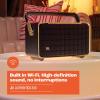imageJBL Authentics 200  Retro Style Smart Home Speaker with Built in WiFi Bluetooth and Voice Assistants Alexa and Google Assistant MultiRoom Playback Automatic self Tuning WhiteGoldWhiteGold
