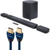 imageJBL Bar 1000MK2714 Channel soundbar System with Detachable Surround Speakers MultiBeam 30 Dolby Atmos and DTSX 480W RMS with 10quot Sub ampamp Works with Voice AssistantEnabled Speakers BlackSoundbar  HDMI Cable
