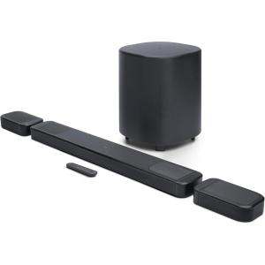 imageJBL Bar 1000MK2714 Channel soundbar System with Detachable Surround Speakers MultiBeam 30 Dolby Atmos and DTSX 480W RMS with 10quot Sub ampamp Works with Voice AssistantEnabled Speakers BlackSoundbar
