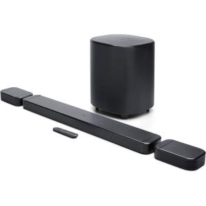 imageJBL Bar 700MK271 Channel soundbar System with Detachable Speakers and Dolby Atmos 780W max Output Power and a 10quot Wireless subwoofer Works with Voice AssistantEnabled Speakers Black