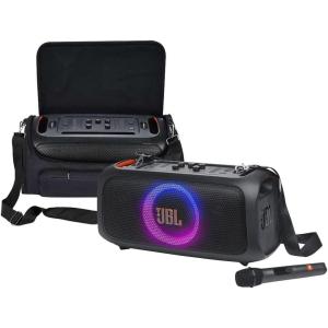 imageJBL PartyBox OnTheGo Essential  Portable Party Speaker with Builtin Lights and Wireless mic Amazing Pro Sound IPX4 splashproof Protection 6 Hours of Playtime Convenient Shoulder StrapSpeaker  Carry Bag