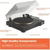 imageJBL Spinner BT  Bluetooth with AptXHD Turntable Components Removable Headshell Aluminum Platter and Belt Drive Moving Magnet Cartridge preInstalled BlackGold
