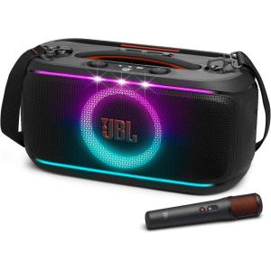 image:imageJBL PartyBox OnTheGo 2  Portable Party Speaker with one Wireless Digital mic Handle and a Shoulder Strap Dynamic lightshow Up to 15 Hours Playtime Splash Proof amp Auracast BlackBlack