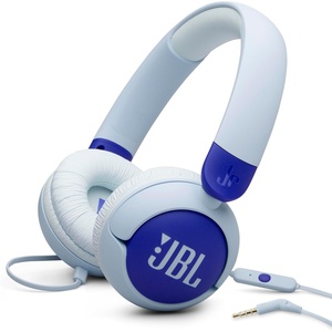 image:imageJBL Junior 320  Wired onEar Kids Headphones Safe Sound 85dB Builtin mic Fit for Kids and Customizable with Included Stickers BlueBlue