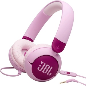 image:imageJBL Junior 320  Wired onEar Kids Headphones Safe Sound 85dB Builtin mic Fit for Kids and Customizable with Included Stickers BluePurple