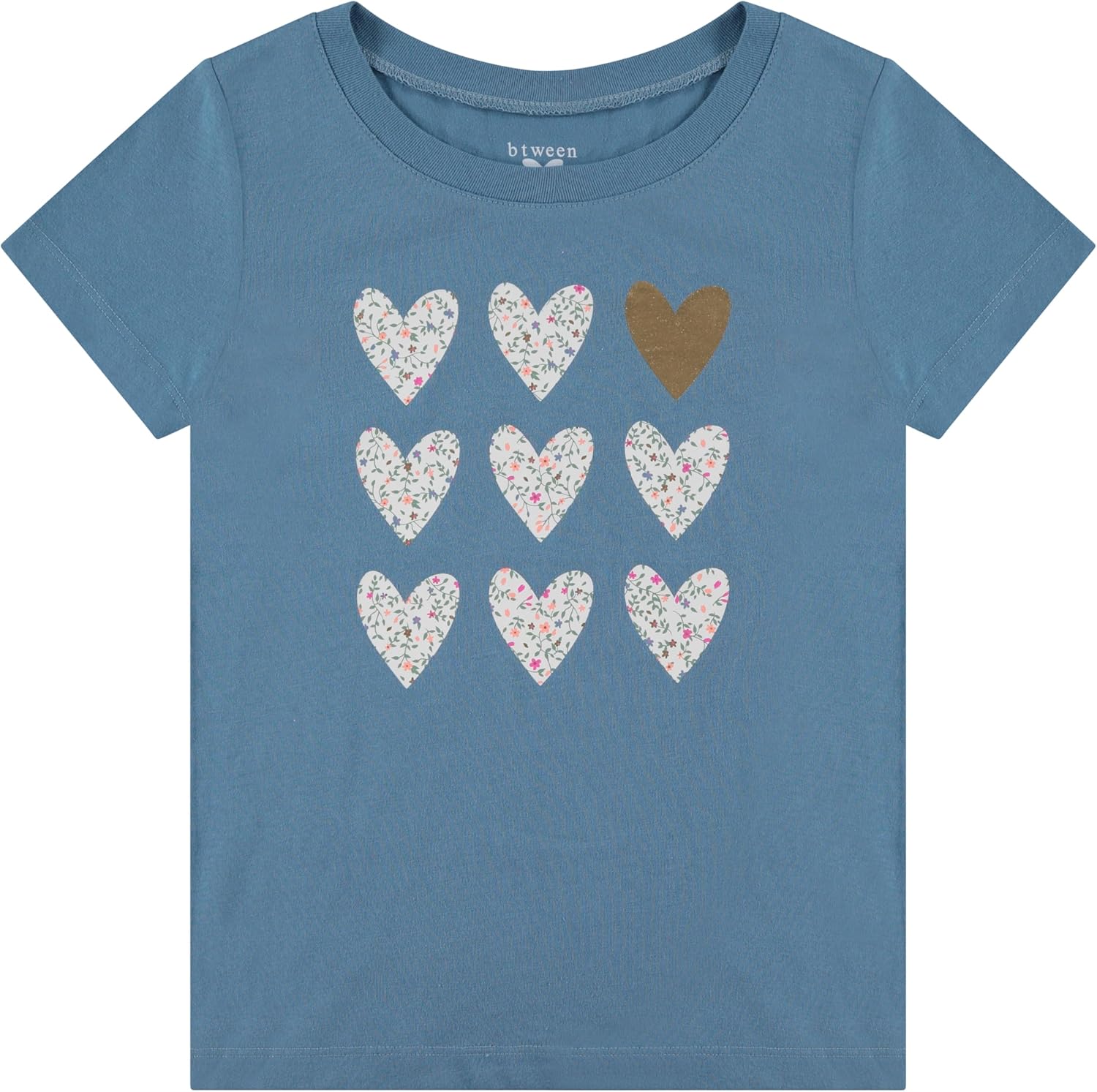 BTween Girls 4-Piece Summer Tops | Fashionable Short Sleeve T-Shirt | Casual Daily Shirt for Kids - Assorted Colors