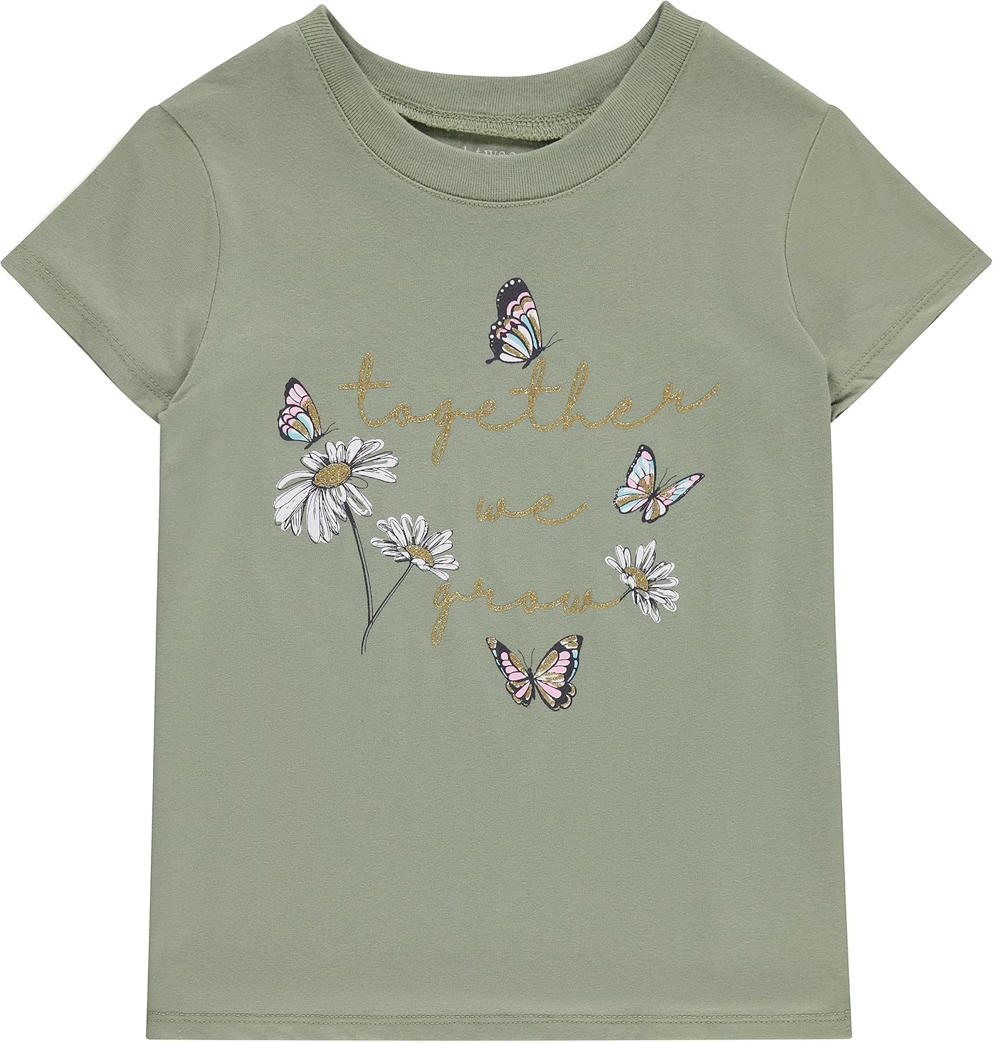 BTween Girls 4-Piece Summer Tops | Fashionable Short Sleeve T-Shirt | Casual Daily Shirt for Kids - Assorted Colors