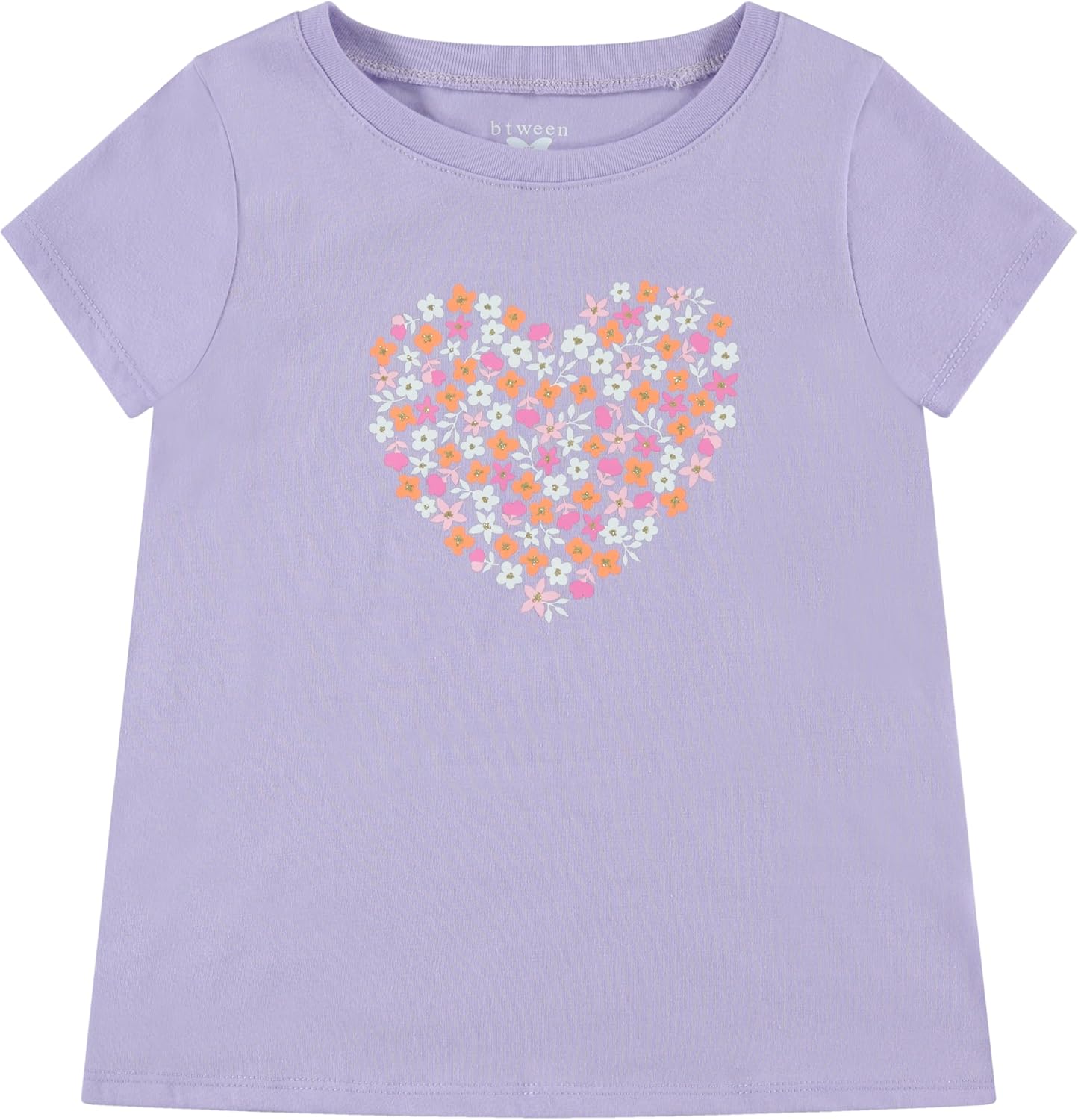 BTween Girls 4-Piece Summer Tops | Fashionable Short Sleeve T-Shirt | Casual Daily Shirt for Kids - Assorted Colors