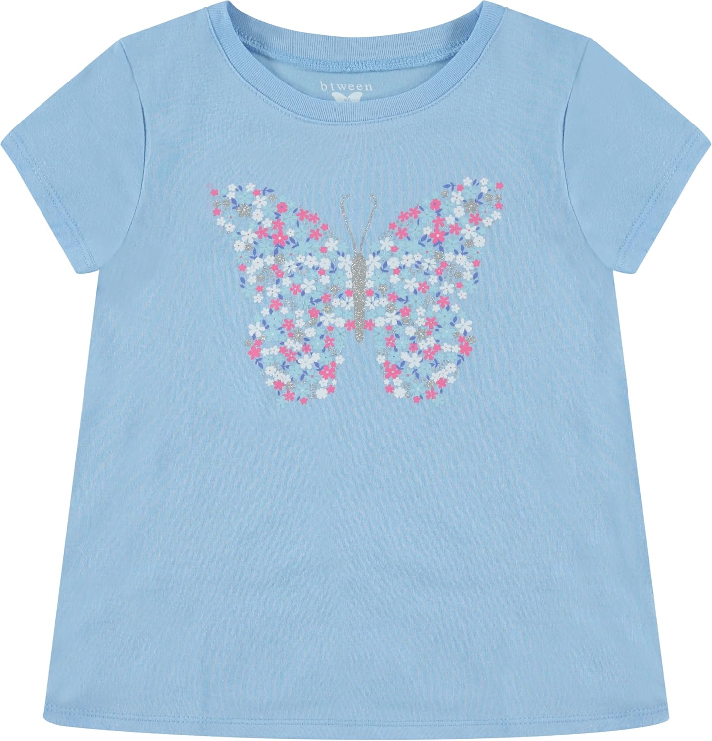 BTween Girls 4-Piece Summer Tops | Fashionable Short Sleeve T-Shirt | Casual Daily Shirt for Kids - Assorted Colors