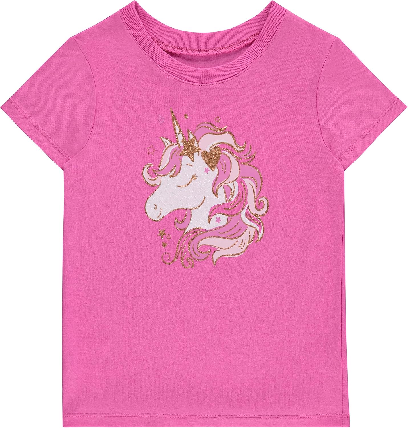 BTween Girls 4-Piece Summer Tops | Fashionable Short Sleeve T-Shirt | Casual Daily Shirt for Kids - Assorted Colors