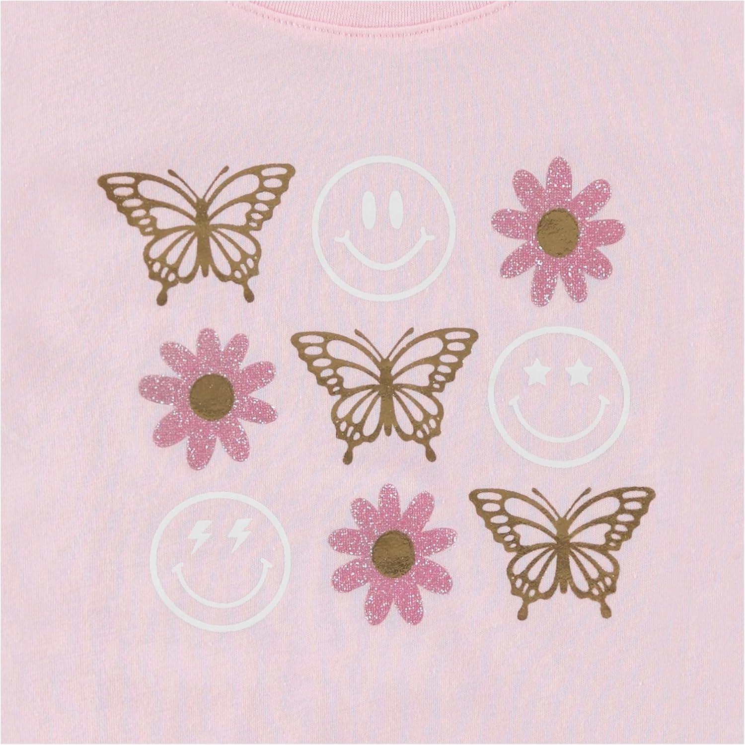 BTween Girls 4-Piece Summer Tops | Fashionable Short Sleeve T-Shirt | Casual Daily Shirt for Kids - Assorted Colors