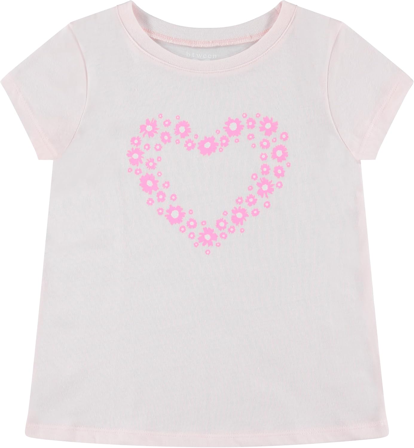 BTween Girls 4-Piece Summer Tops | Fashionable Short Sleeve T-Shirt | Casual Daily Shirt for Kids - Assorted Colors