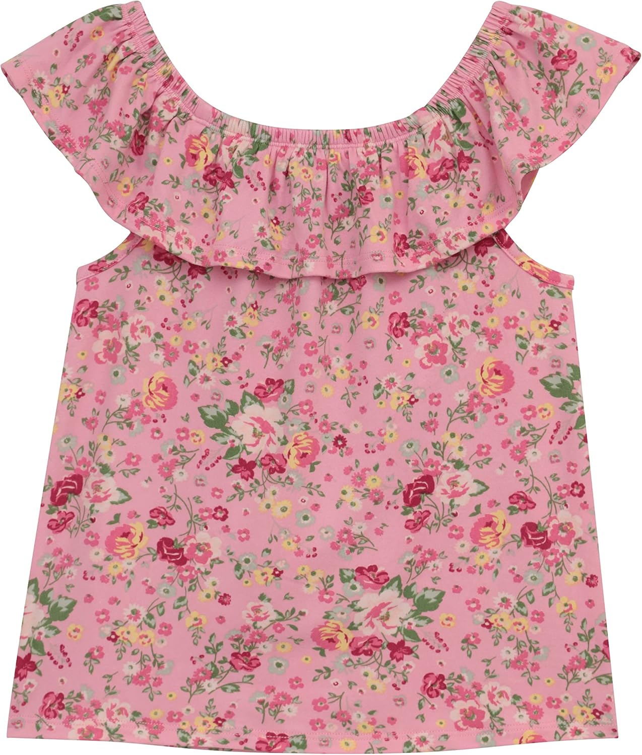 BTween Girls 4pc Fashion Tops, Short Sleeve T-Shirt, Casual Daily Shirt for Kids - Assorted Colors