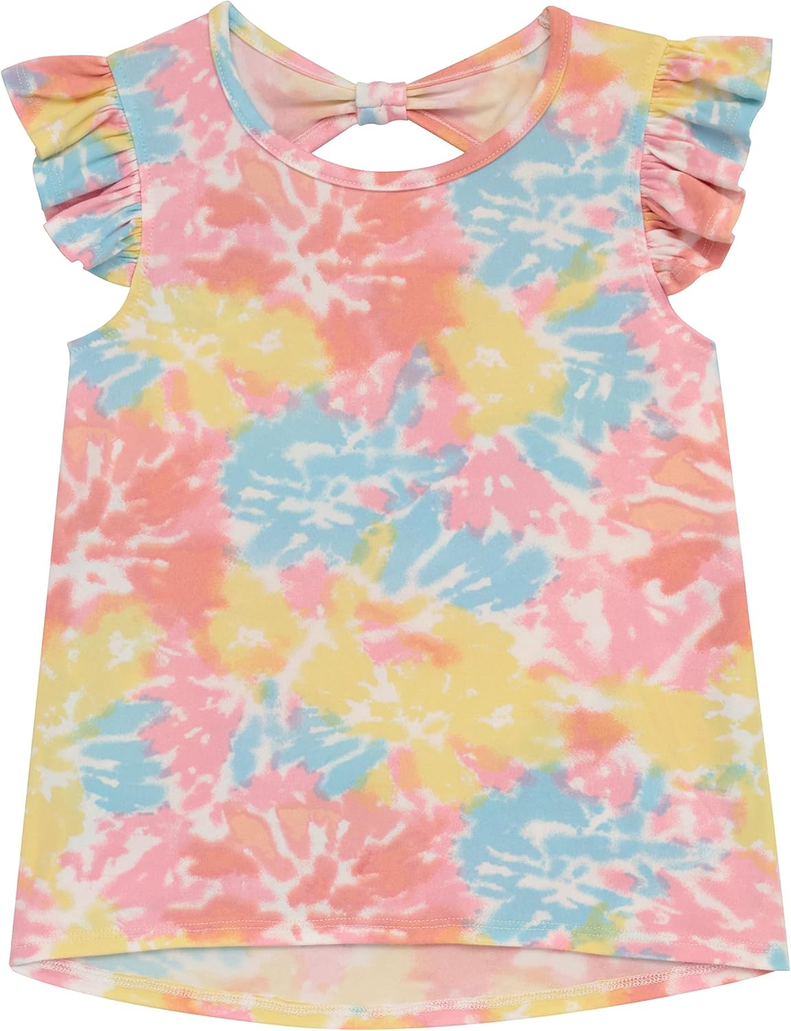 BTween Girls 4pc Fashion Tops, Short Sleeve T-Shirt, Casual Daily Shirt for Kids - Assorted Colors