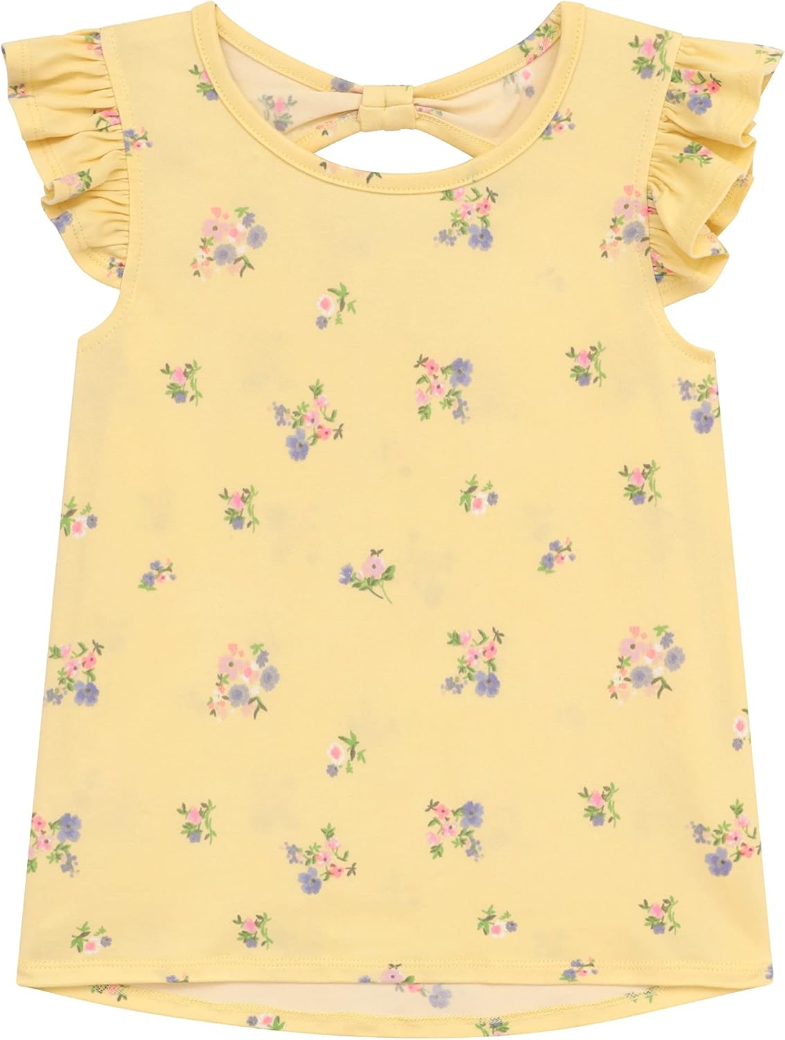 BTween Girls 4pc Fashion Tops, Short Sleeve T-Shirt, Casual Daily Shirt for Kids - Assorted Colors