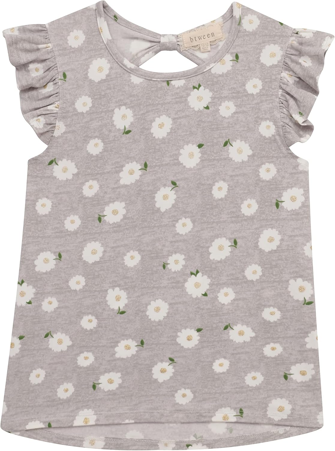 BTween Girls 4pc Fashion Tops, Short Sleeve T-Shirt, Casual Daily Shirt for Kids - Assorted Colors
