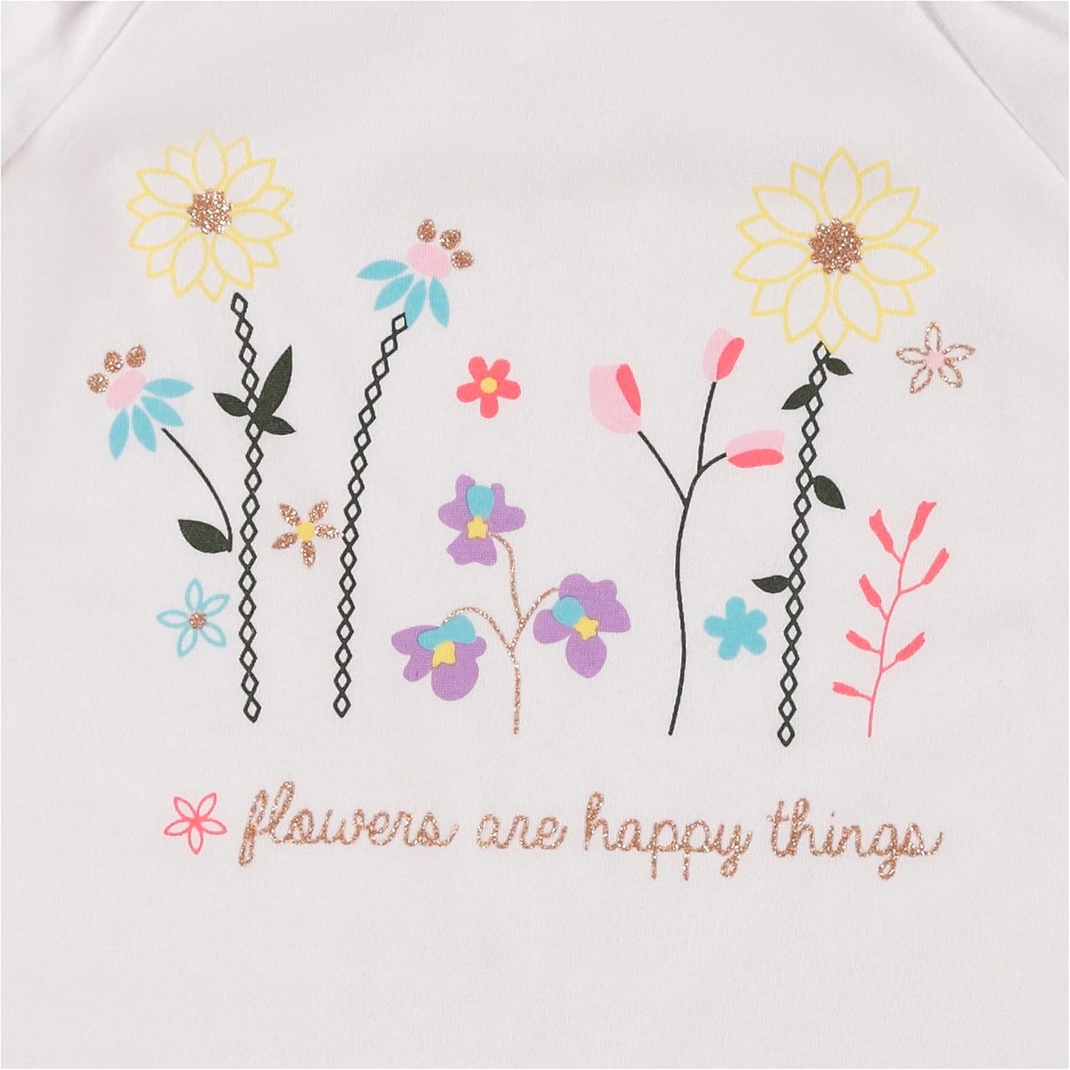 BTween Girls 4pc Fashion Tops, Short Sleeve T-Shirt, Casual Daily Shirt for Kids - Assorted Colors