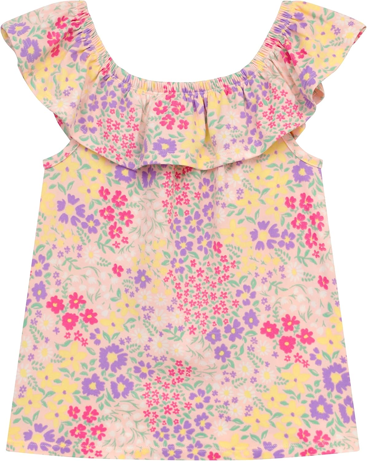BTween Girls 4pc Fashion Tops, Short Sleeve T-Shirt, Casual Daily Shirt for Kids - Assorted Colors
