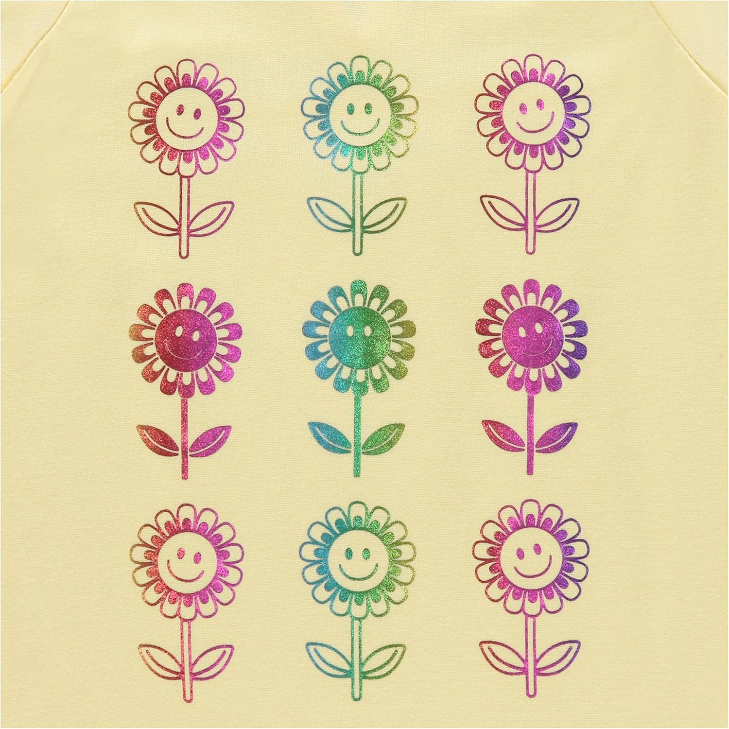 BTween Girls 4pc Fashion Tops, Short Sleeve T-Shirt, Casual Daily Shirt for Kids - Assorted Colors