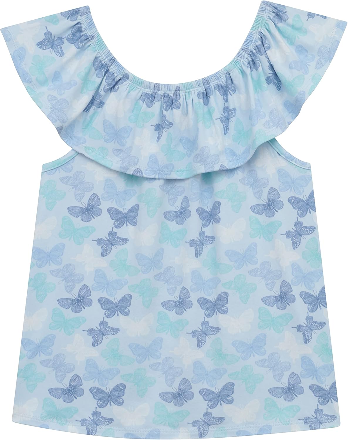 BTween Girls 4pc Fashion Tops, Short Sleeve T-Shirt, Casual Daily Shirt for Kids - Assorted Colors