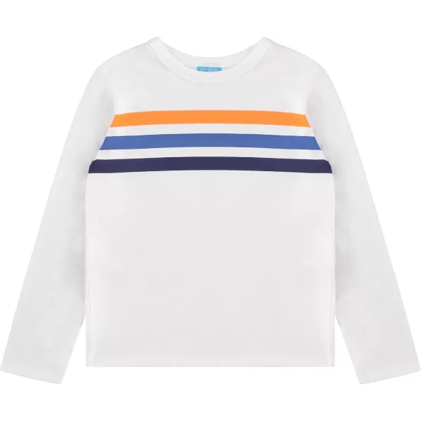 4-Pack Long Sleeve Shirts for Boys, Kids Cotton Blend Plain/Printed Tshirts, Full Sleeved Crewneck Tees