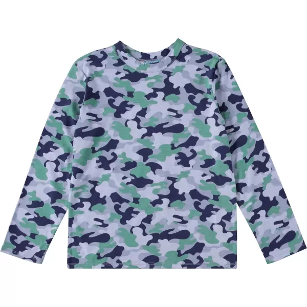 4-Pack Long Sleeve Shirts for Boys, Kids Cotton Blend Plain/Printed Tshirts, Full Sleeved Crewneck Tees
