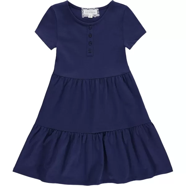 BTween 3-PC Girls Summer Dress Set - Short Sleeve Casual Skater Dresses with Stripe &amp; Floral Print