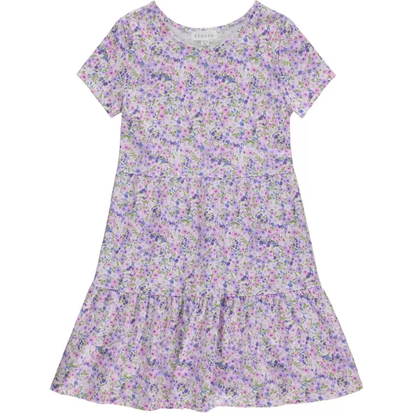 BTween 3-PC Girls Summer Dress Set - Short Sleeve Casual Skater Dresses with Stripe &amp; Floral Print