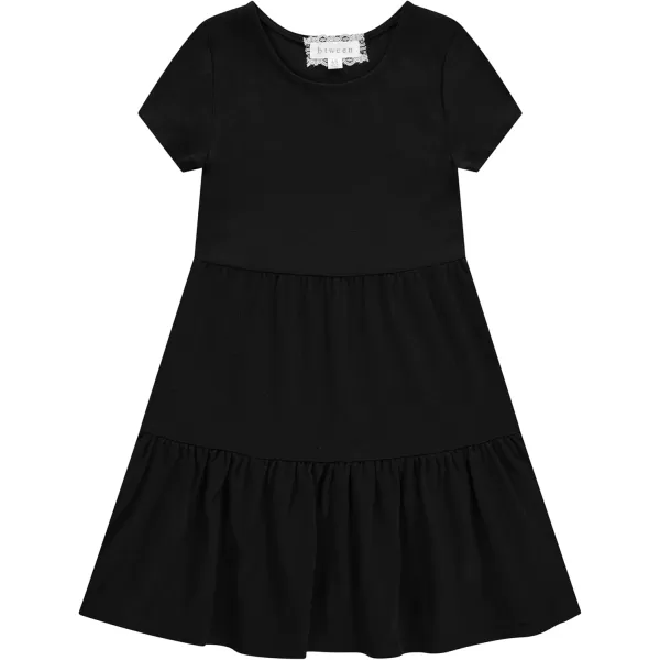 BTween 3-PC Girls Summer Dress Set - Short Sleeve Casual Skater Dresses with Stripe &amp; Floral Print