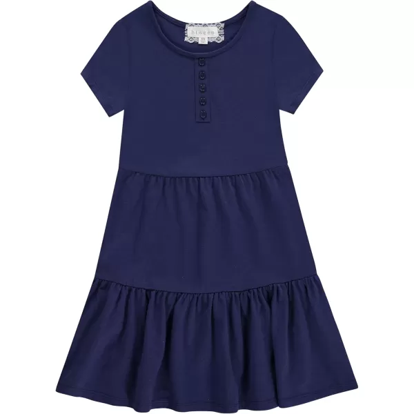 BTween 3-PC Girls Summer Dress Set - Short Sleeve Casual Skater Dresses with Stripe &amp; Floral Print