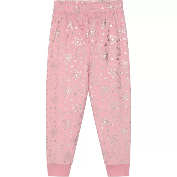 BTween 3-Pack Girls Pajama Pants Soft Fleece and Brushed Jersey Loose Fit Comfortable Lounge Bottoms