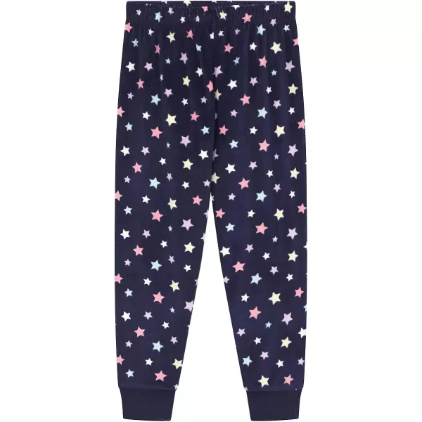 BTween 3-Pack Girls Pajama Pants Soft Fleece and Brushed Jersey Loose Fit Comfortable Lounge Bottoms