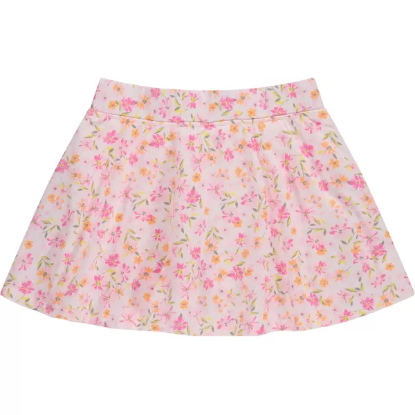 BTween 3 Pack Skorts for Girls - Kids Scooter Skirts - Skirt Layered Shorts with Floral, Solid, Tie Dye or Butterfly Prints