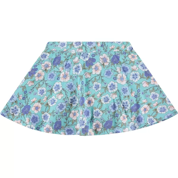 BTween 3 Pack Skorts for Girls - Kids Scooter Skirts - Skirt Layered Shorts with Floral, Solid, Tie Dye or Butterfly Prints
