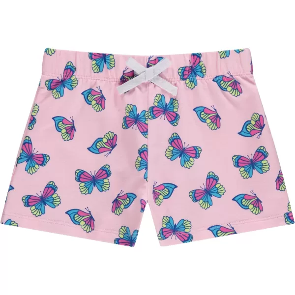 BTween 4-Pack Girls Shorts - Cotton French Terry Shorts for Girls - Kids Lounge, Sleep and Play Summer Clothing