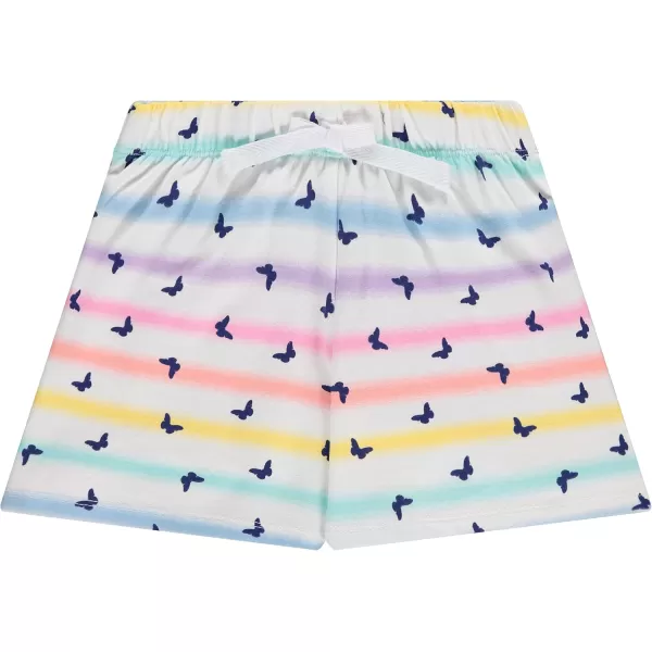 BTween 4-Pack Girls Shorts - Cotton French Terry Shorts for Girls - Kids Lounge, Sleep and Play Summer Clothing