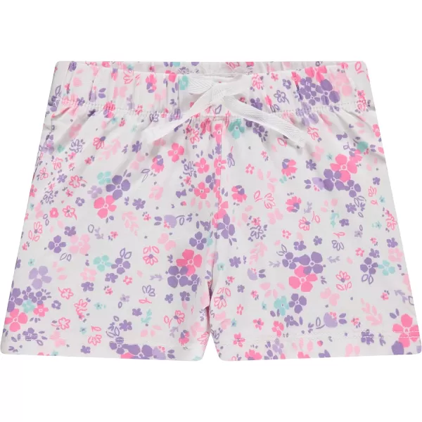 BTween 4-Pack Girls Shorts - Cotton French Terry Shorts for Girls - Kids Lounge, Sleep and Play Summer Clothing