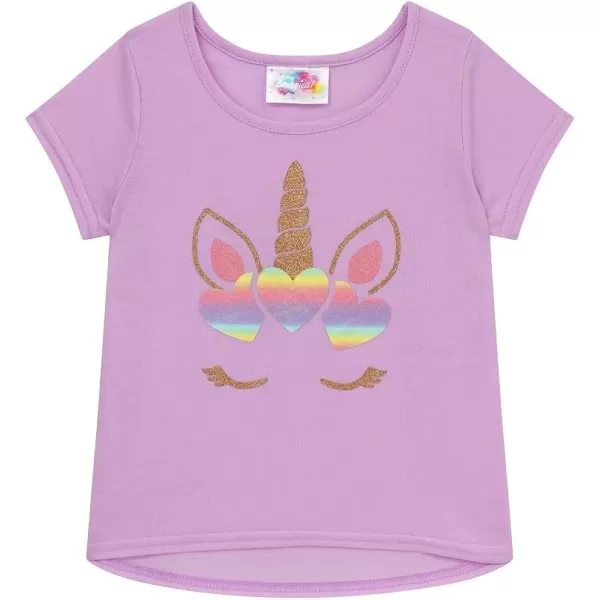BTween 4-Piece Girls' Sleepwear, Girls Pajamas with Long and Short Sleeve Shirts