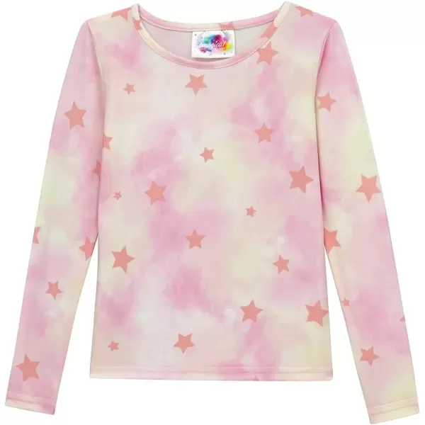 BTween 4-Piece Girls' Sleepwear, Girls Pajamas with Long and Short Sleeve Shirts